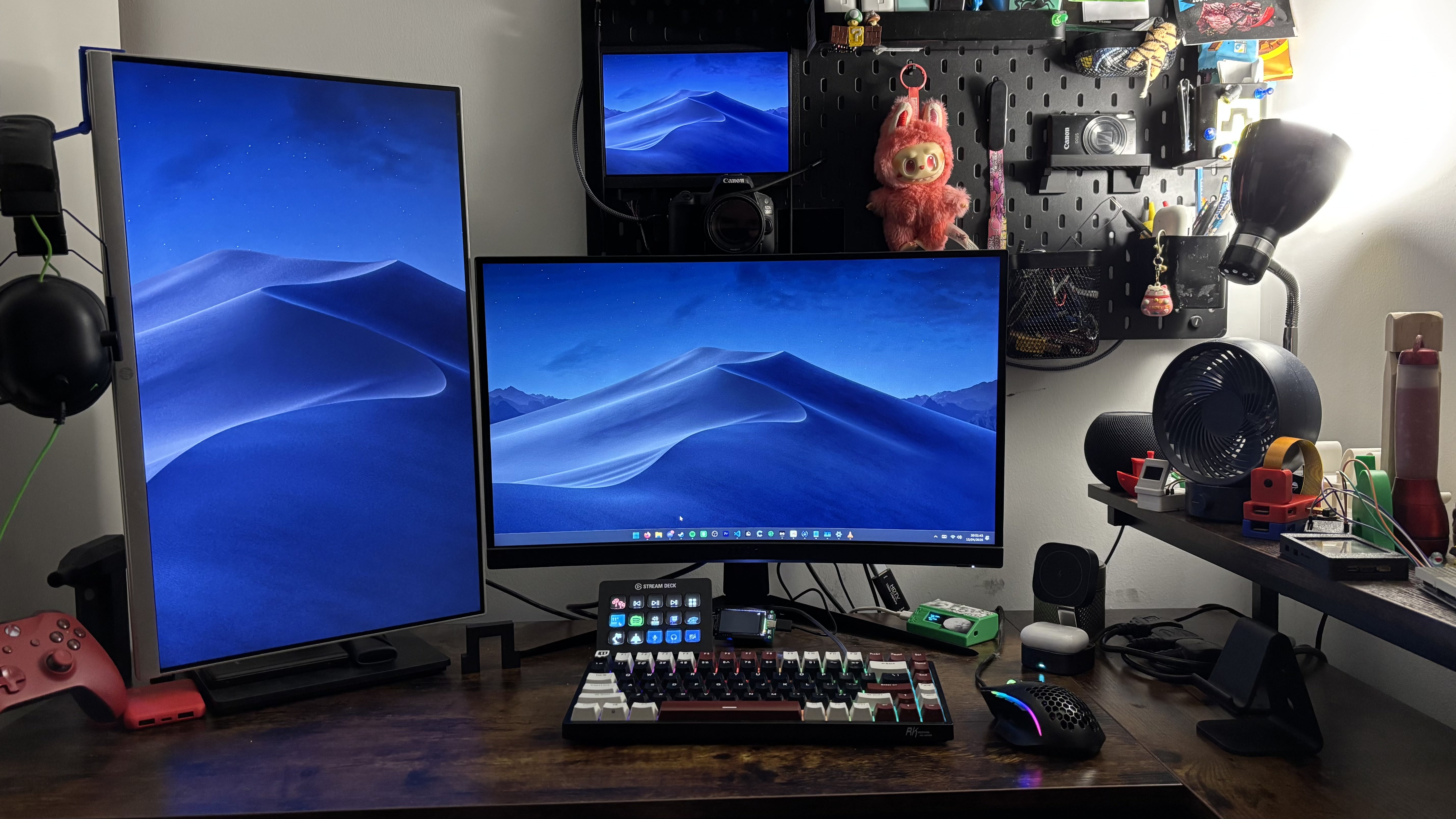 Full view of the streaming setup